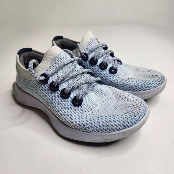 Allbirds TD Tree Dasher White Blue Running Shoes Sneakers‎ Women's Size 8 - Picture 2 of 9